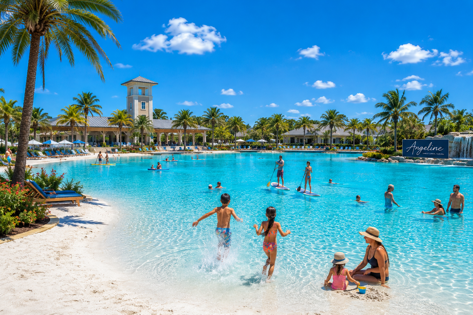 Crystal lagoon l in Land O' Lakes Florida available for Angeline residents.
